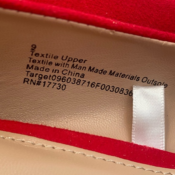 A NEW DAY Women's Red Faux Suede Heels - Size 9 - EUC - Picture 7 of 9